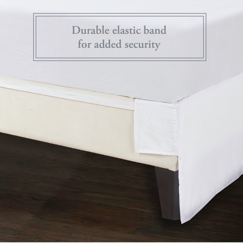 Bed Maker's Bed Makerâ€™s Never Lift Your Mattress Bed Skirt for Adjustable Beds, Split Corners, 15 Inch Drop Length, Queen, White - Image 5